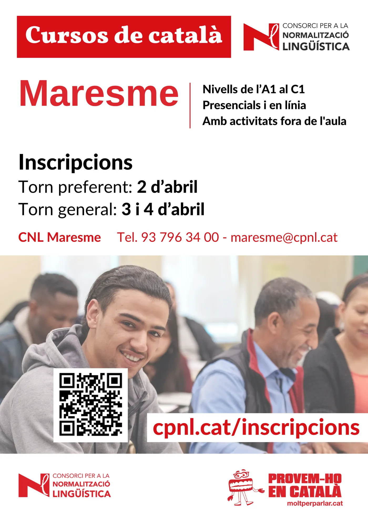 Comencen les inscripcions pels cursos de català de diversos nivells
