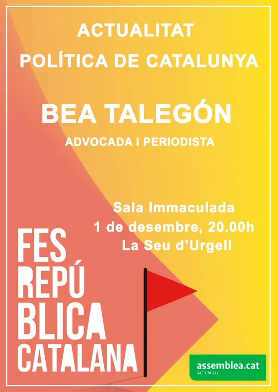 Bea Talegón ofereix una conferència a la Seu d'Urgell aquest dissabte