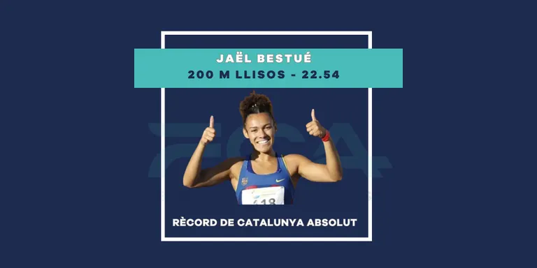 Jaël Bestué fa història fent la millor marca històrica d'una catalana als 200m