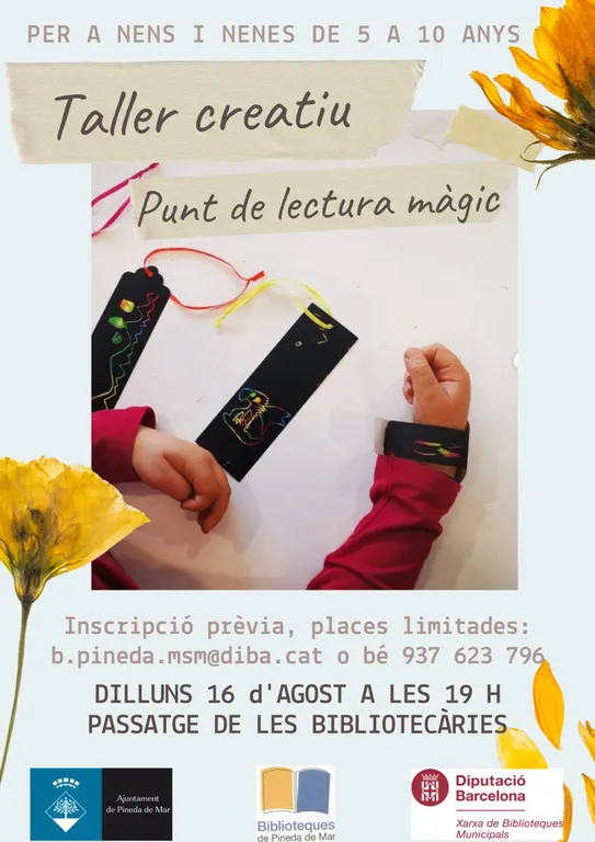 Taller creatiu per la mainada per fer un punt de llibre