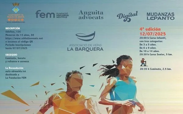 L’Associació de Veïns La Barquera de Roda de Berà organitzarà la 4a Cursa Ultra Plana aquest dissabte 12 de juliol