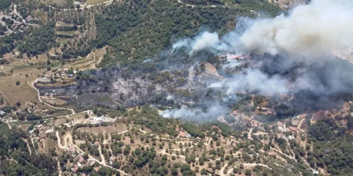 Els Bombers d’Arenys van participar en l’extinció de l’incendi de Teià