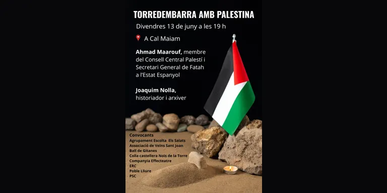 Torredembarra mostrarà el seu suport al poble palestí davant el genocidi que està patint per part de l’estat d’Israel
