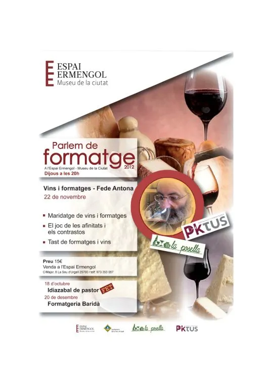 'Vins i formatges amb Fede Antona', nova sessió de tast a l'Espai Ermengol