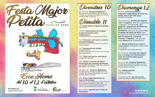 Roda de Berà celebra la Festa Major Petita de l’Ecce Homo aquest cap de setmana