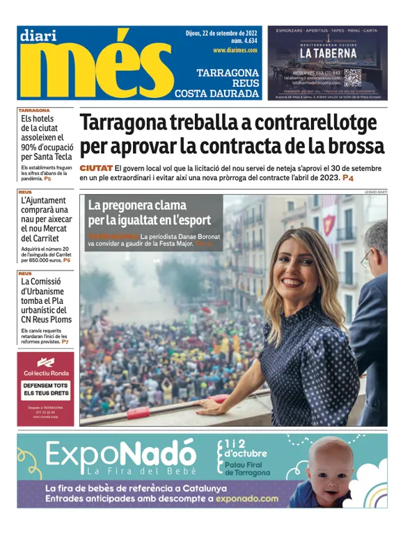 T'expliquem les portades dels diaris del territori d'aquest 22 de setembre