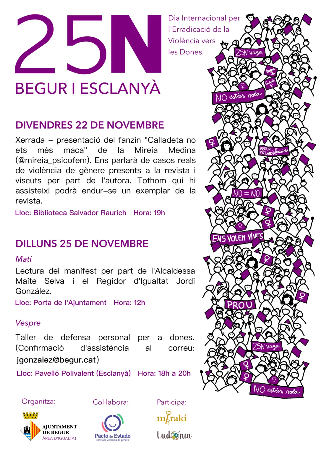 25N: Begur es mobilitza contra la violència masclista