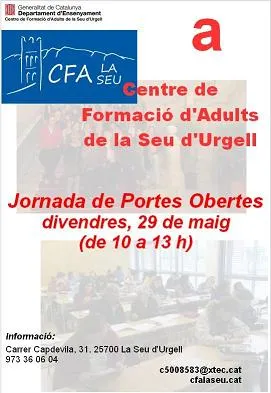 Jornada de portes obertes al Centre de Formació d'Adults de la Seu