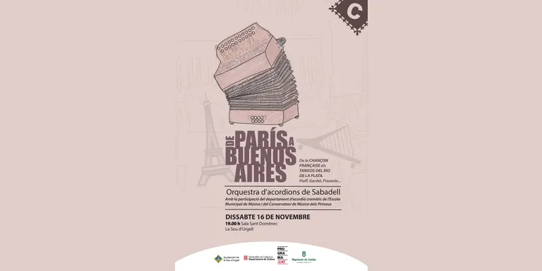 L'Orquestra d'Acordions de Sabadell porta a la Seu l'espectacle 'De París a Buenos Aires'