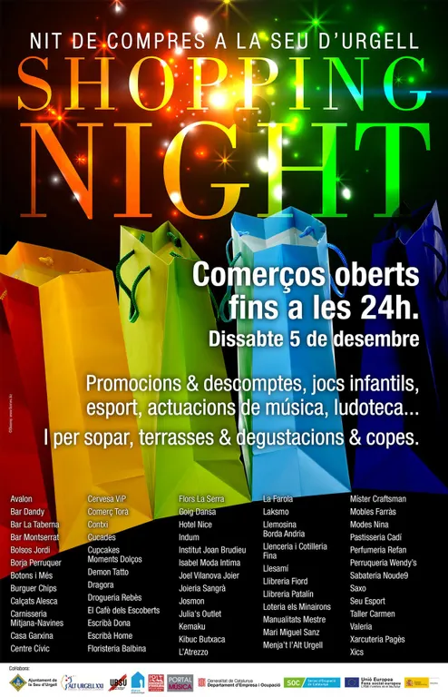 Torna la Shopping Night a la Seu amb comerços oberts fins a la mitjanit