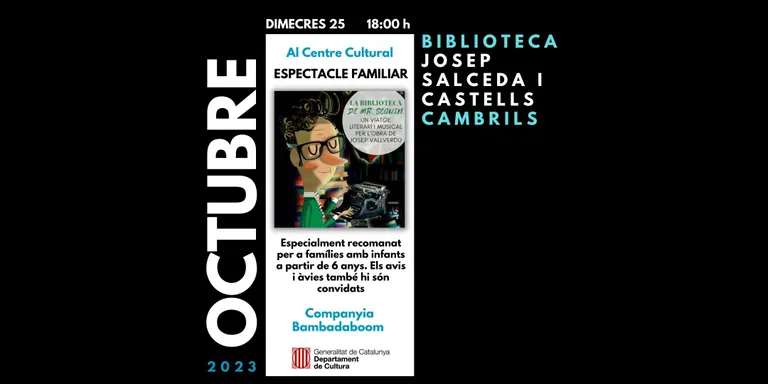 La Biblioteca de Cambrils organitza un espectacle familiar sobre l’obra del narrador Josep Vallverdú
