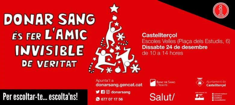 Donar sang és fer l’amic invisible de veritat