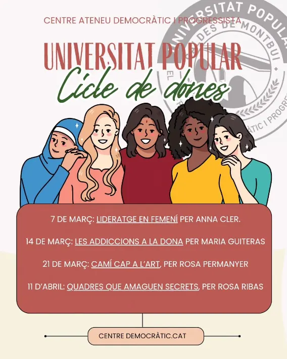 El mes de març comença el Cicle de Dones a la Universitat Popular de Caldes