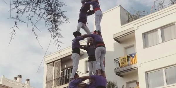 Els Castellers d’Altafulla estrenen el 3 de 7 a les festes de Sant Joan de Baix a Mar a Torredembarra