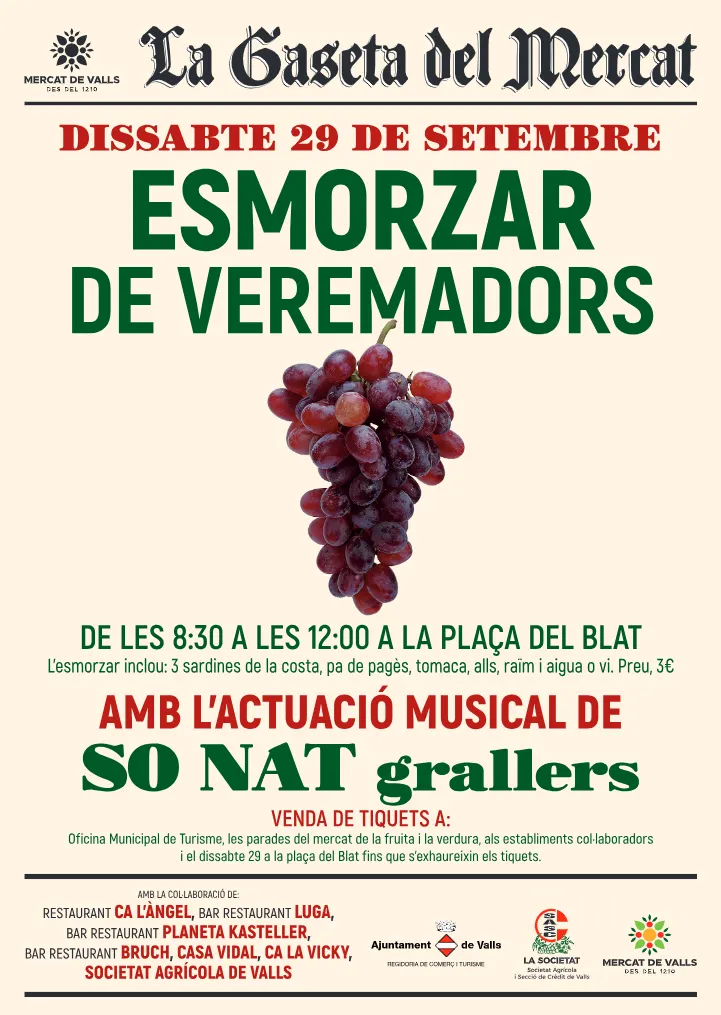 L’esmorzar de veremadors, la nova activitat promocional del Mercat de Valls