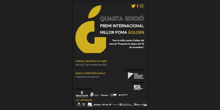 JARC convoca la 4a edició del Premi Internacional Poma Golden