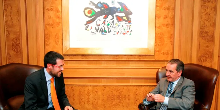 Albert Batalla visita el cap de Govern d'Andorra
