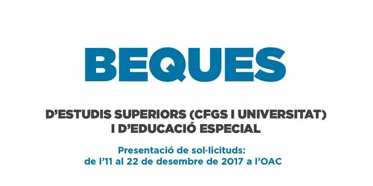 Obert el període per demanar una beca per a estudis superiors