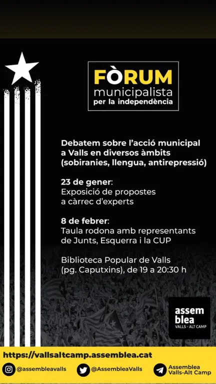 Junts, ERC i la CUP debatran propostes al Fòrum Municipalista