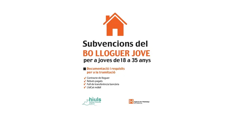 La setmana vinent s'obre el termini per sol·licitar el Bo Lloguer Jove 2022