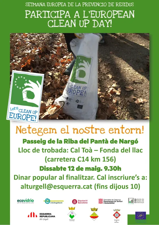 ERC Alt Urgell organitza una nova jornada de neteja al pantà d'Oliana