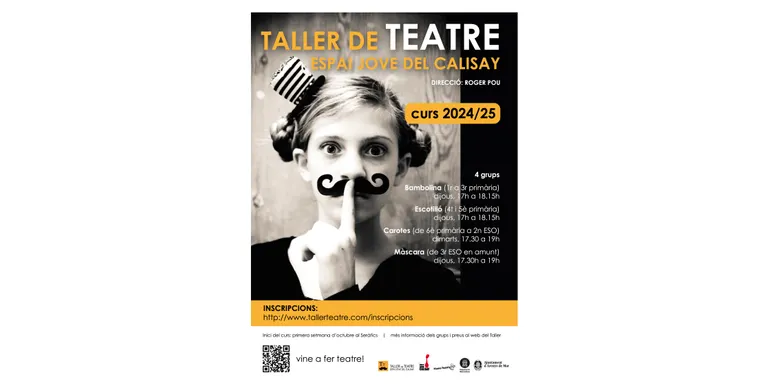 El Taller de Teatre de l'Espai Jove té inscripcions obertes