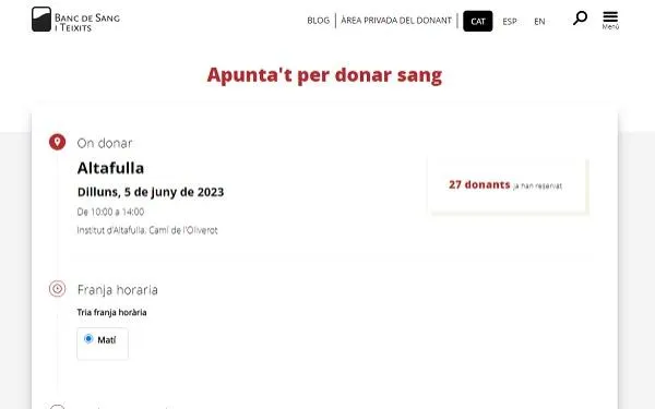 Foto: Banc de Sang i Teixits de Catalunya