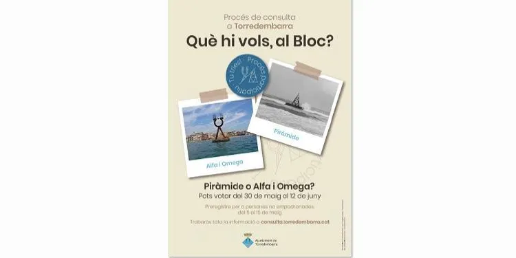 Comença el procés de consulta ciutadana sobre l'escultura que es posarà damunt el Bloc de Baix a Mar de Torredembarra