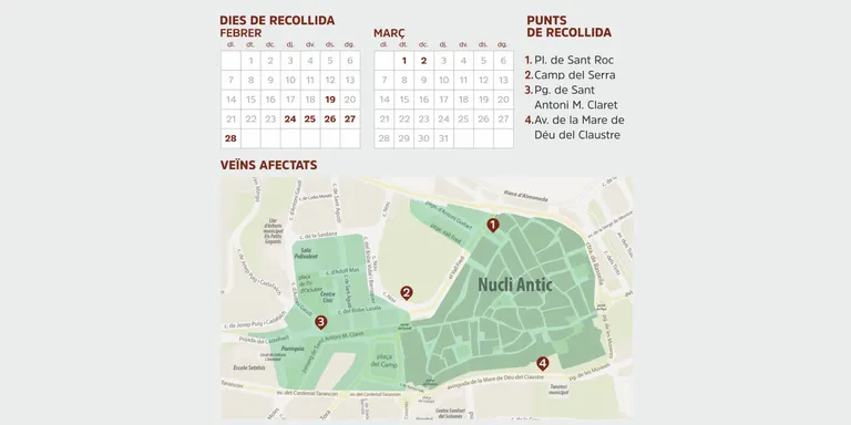 El porta a porta se substituirà per punts de recollida a les zones més cèntriques durant el Carnaval