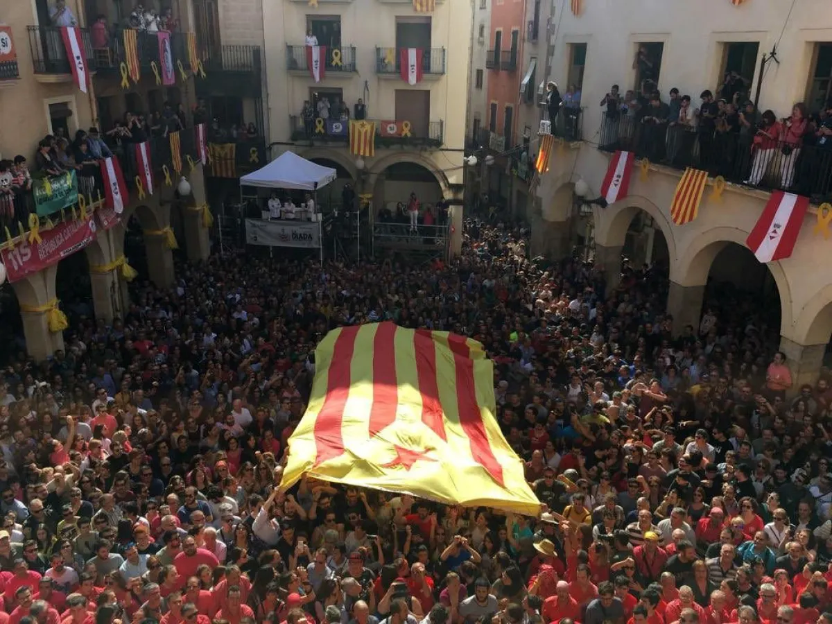 Una diada castellera de Santa Úrsula 2018 molt a favor de la independència