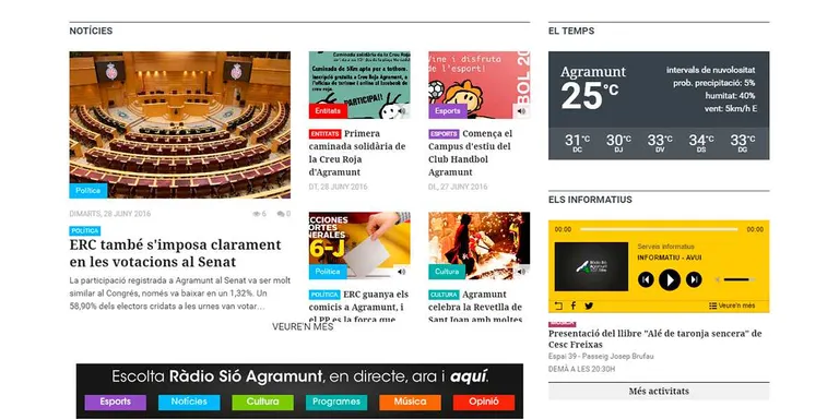 Ràdio Sió Agramunt estrena nova pàgina web