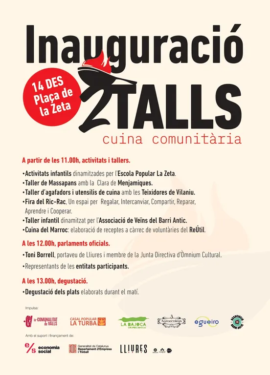 La Comunalitat de Valls inaugura la Cuina Comunitària