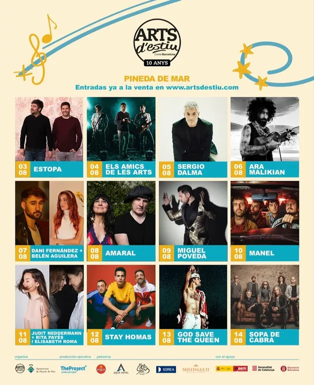 Aquest dimarts comença el Festival Arts d'Estiu amb una 'marató' d'actuacions fins el 14 d'agost'