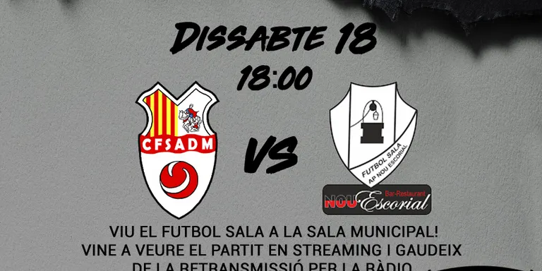 Dissabte es juga el playoff entre el Club Futbol Sala Arenys de Munt i el Pou Escorial