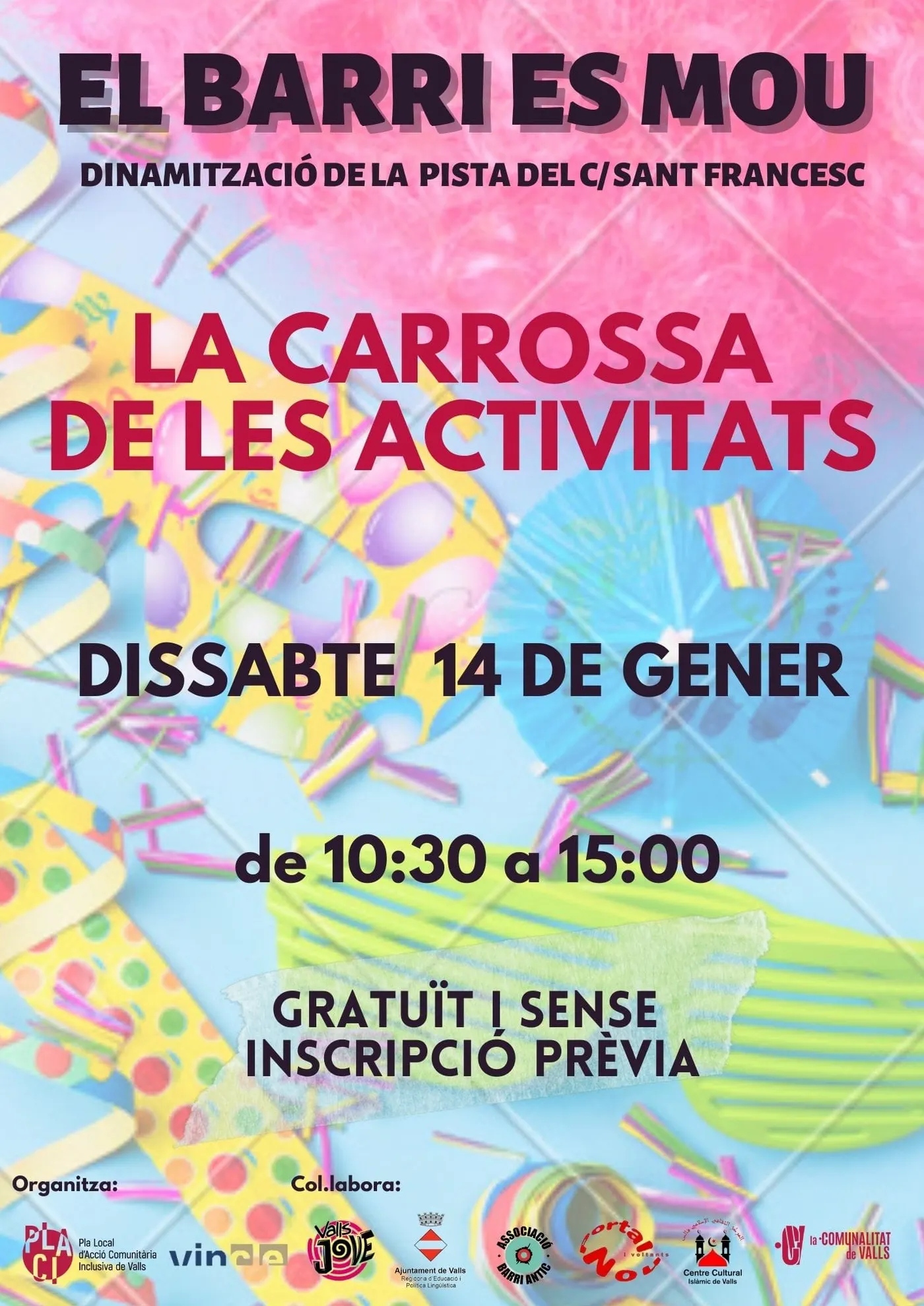 “El barri es mou” presenta la carrossa de les activitats