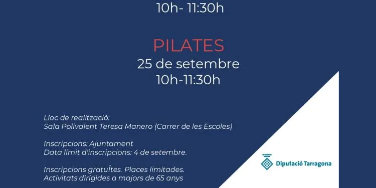 Altafulla acull aquest divendres un taller de pilates amb cadira per a majors de 65 anys