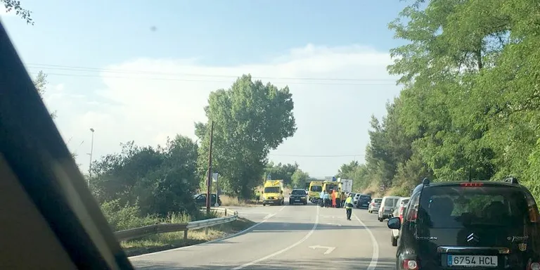 Accident sense ferits a la carretera de Rubí