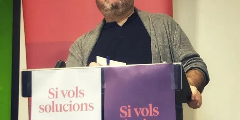 Joan Mena, a la primera assemblea conjunta d’En comú Podem Rubí