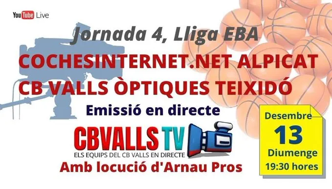 Últim partit de l’any del CB Valls a la pista de l’Alpicat