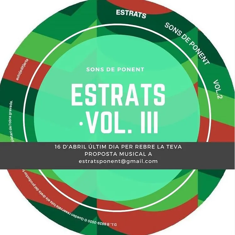 AQUÍ, A L'OEST: Oberta la convocatòria per la creació d''Estrats III. Sons de Ponent'