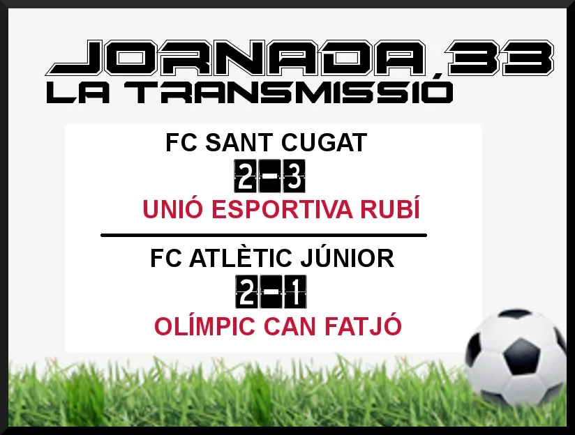 A PEU DE CAMP - JORNADA 33 - UE RUBÍ & OLIMPIC CAN FATJÓ