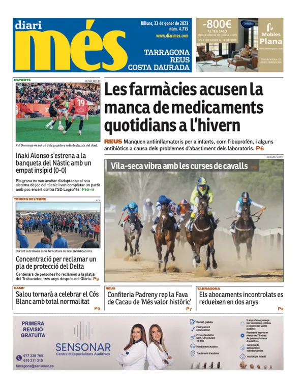Consulta les portades dels diaris d'aquest 23 de gener