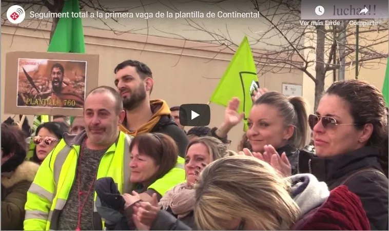 Seguiment total a la primera vaga de la plantilla de Continental