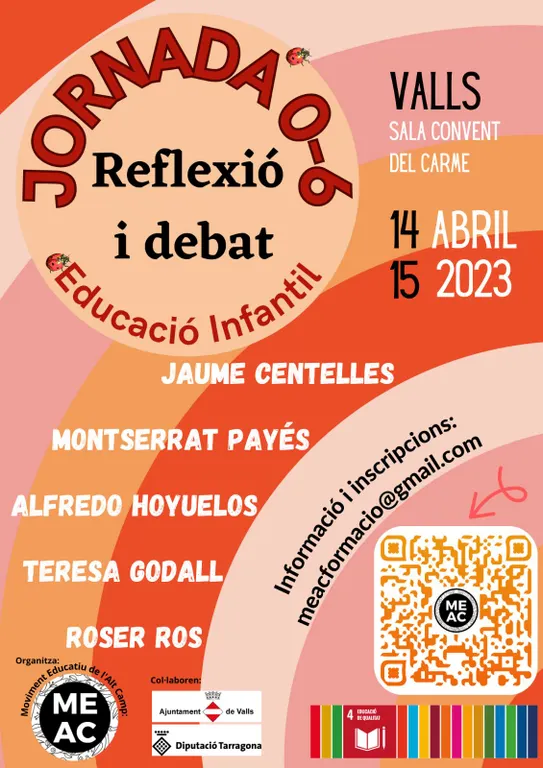 El MEAC organitza la primera Jornada 0-6 d’Educació Infantil a Valls