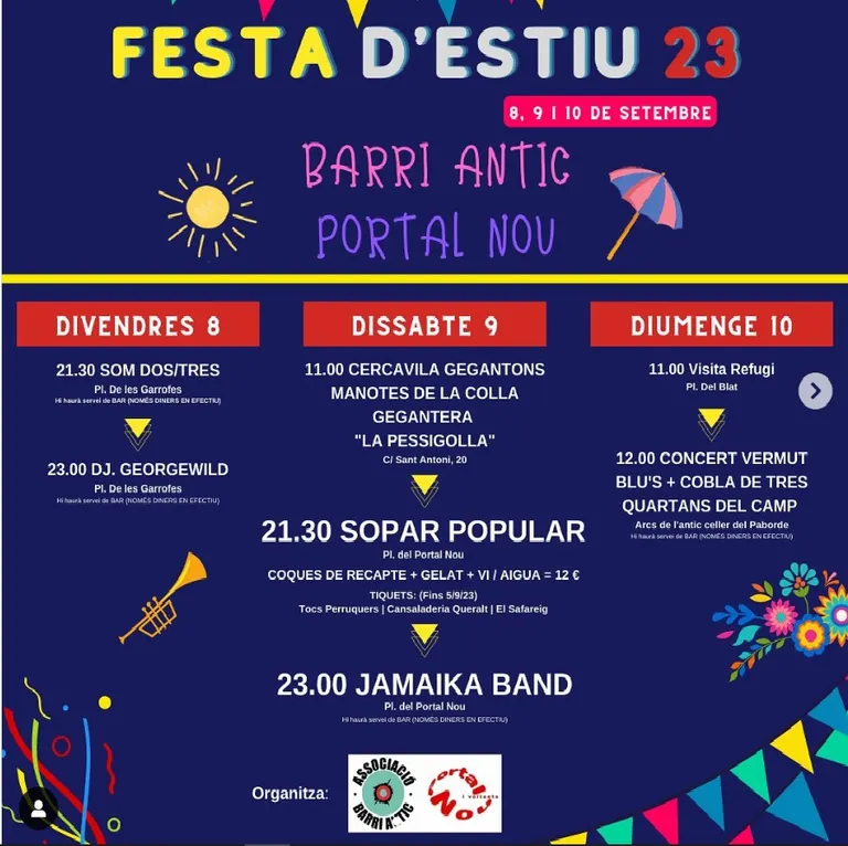 El Barri Antic i Portal Nou celebra la darrera Festa Major de l’any a Valls