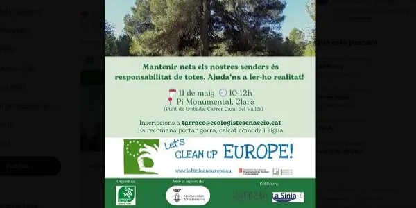 Torredembarra celebra el Let'sClean Up Europe amb una neteja de camins i senders de la vila