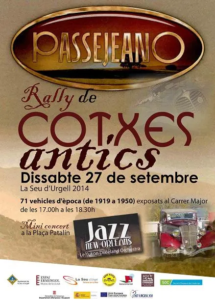 Concentració a la Seu d'Urgell de més de 70 cotxes antics del rally Passejeano