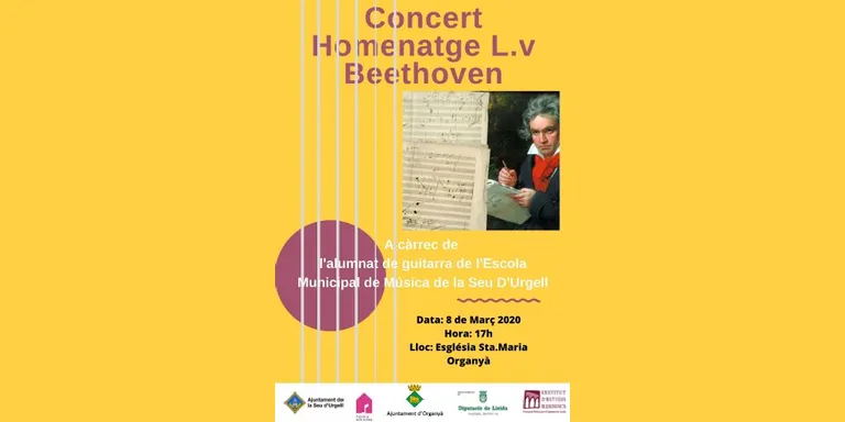 Concert de l’Escola Municipal de Música de la Seu d'Urgell a Organyà amb motiu del 8-M