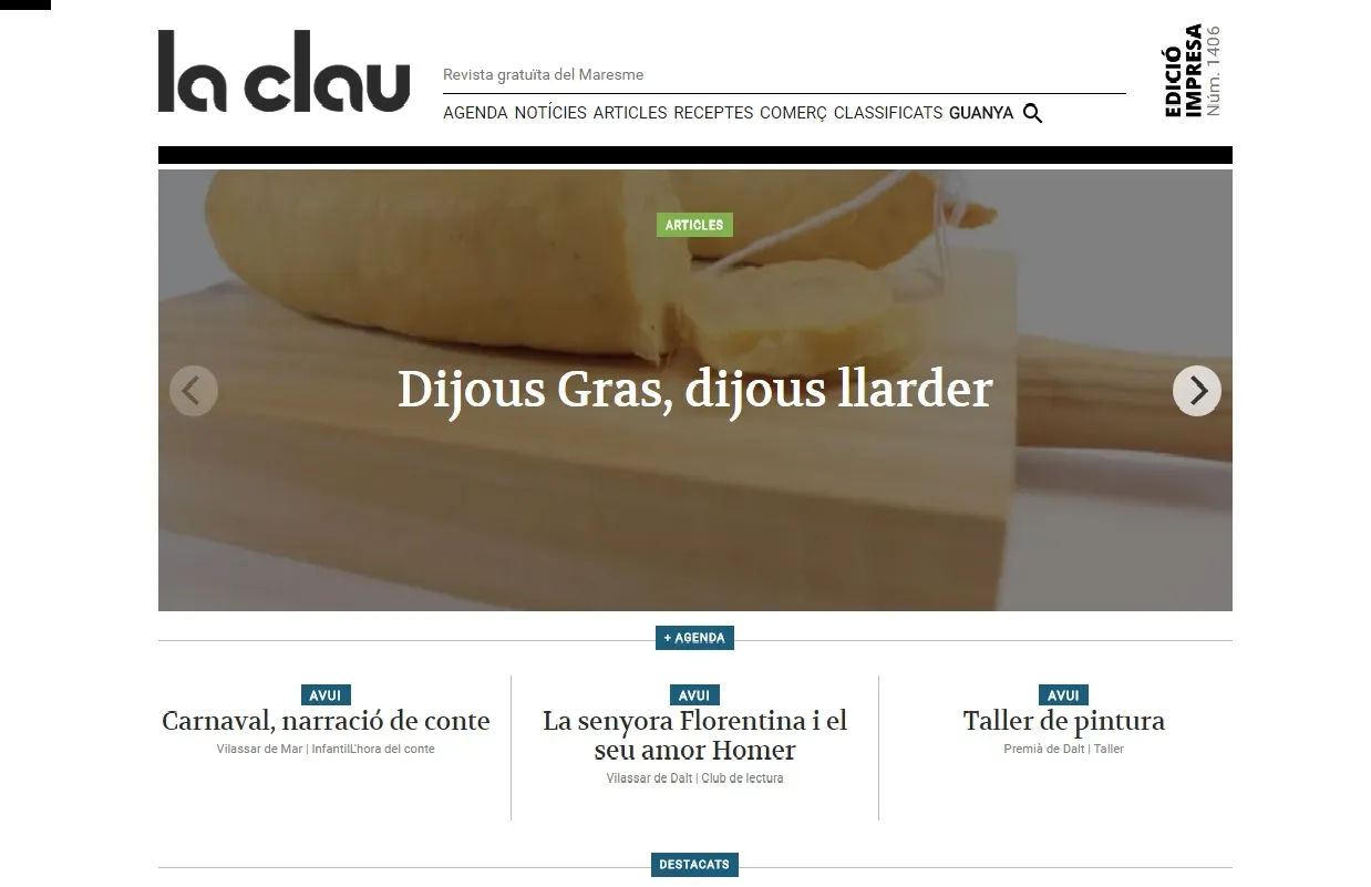 El portal informatiu a Internet de la revista “La clau” es renova