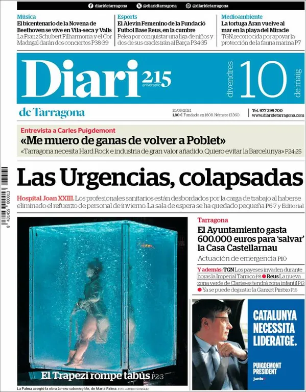 Cop d'ull als diaris d'aquest divendres 10 de maig